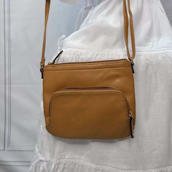 Tignanello Crossbody purse, Camel glove Leather - Picture 3 of 9